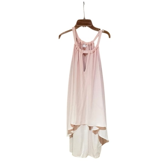 Stylish Pink High-Low Dress - Picture 1 of 3